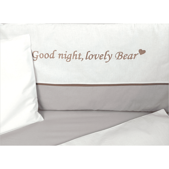 Rainy Бебешки спален комплект 6 части с обиколник 70х140 см. Love Bear