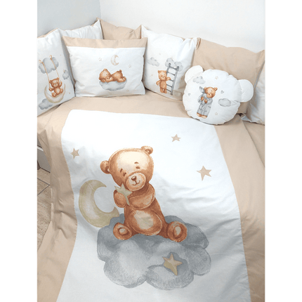 Rainy Бебешки спален комплект 7 части Baby Bear One size бежов