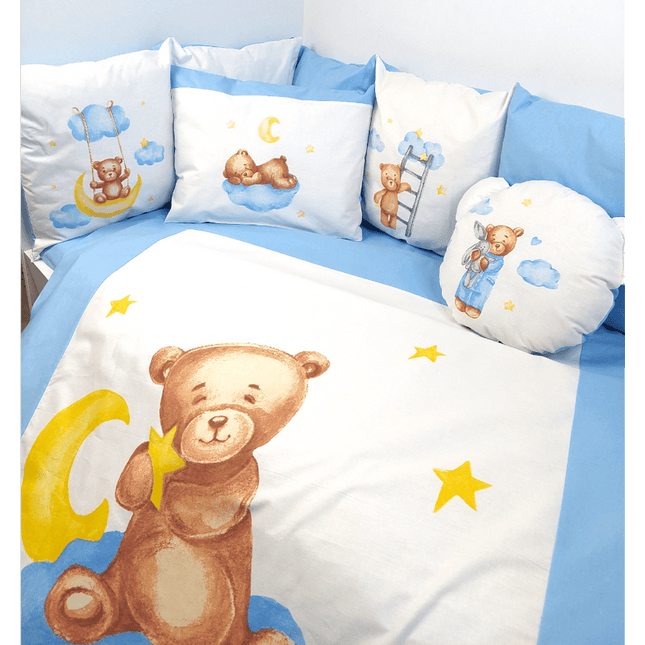Rainy Бебешки спален комплект 7 части Baby Bear One size син