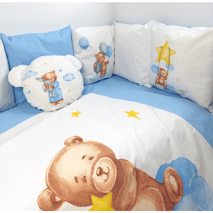 Rainy Бебешки спален комплект 7 части Baby Bear One size син