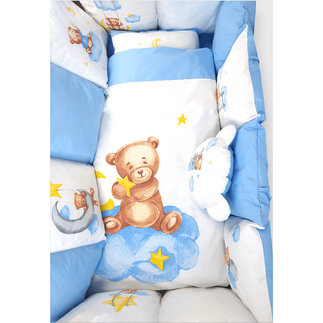 Rainy Бебешки спален комплект 7 части Baby Bear One size син