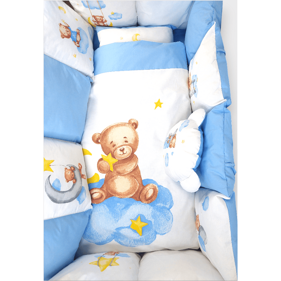 Rainy Бебешки спален комплект 7 части Baby Bear One size син
