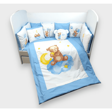 Rainy Бебешки спален комплект 7 части Baby Bear One size син