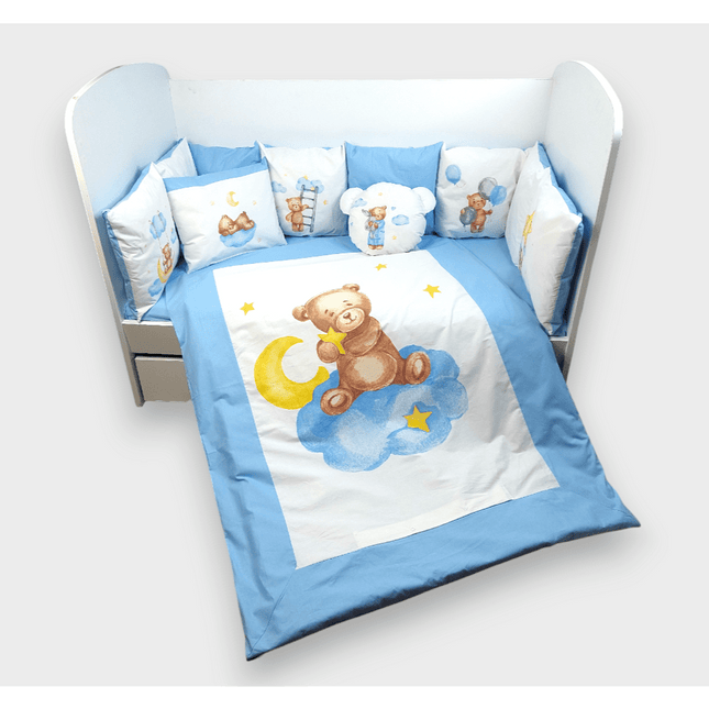 Rainy Бебешки спален комплект 7 части Baby Bear One size син