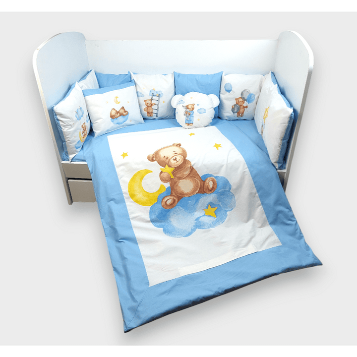 Rainy Бебешки спален комплект 7 части Baby Bear One size син
