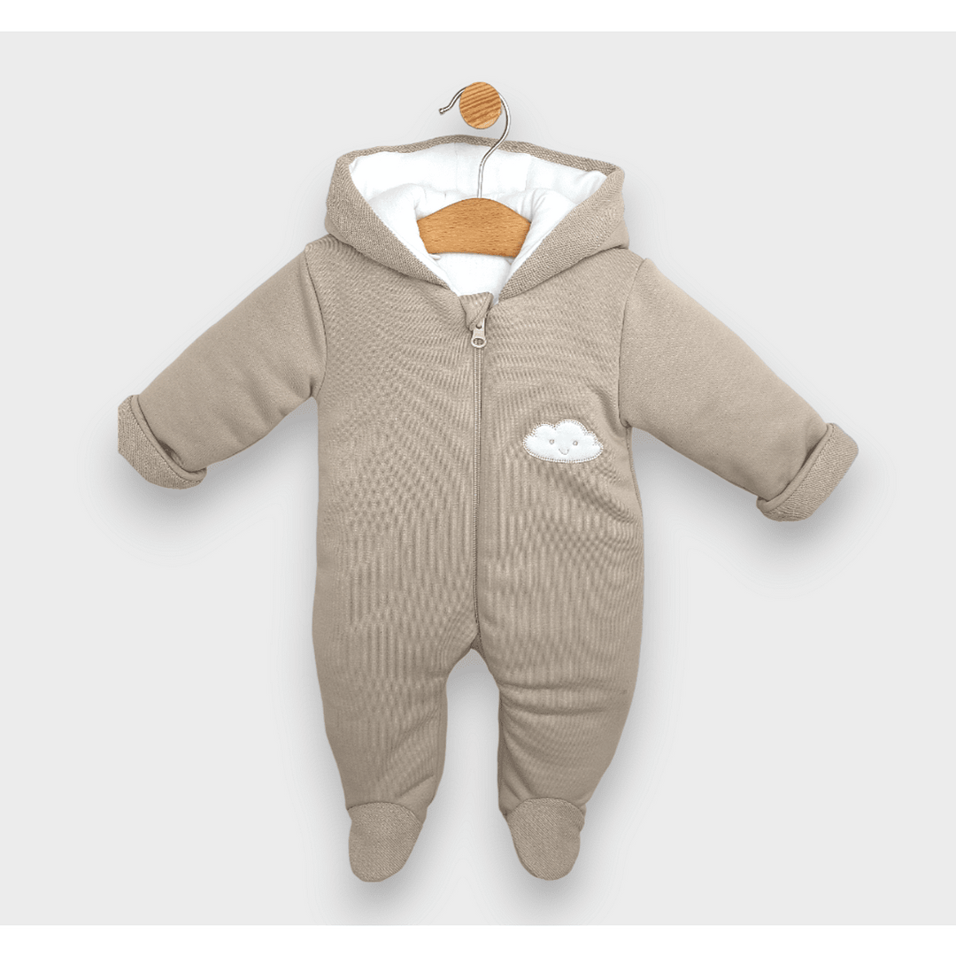 Rainy Бебешки ватиран гащеризон Облаче 56 - 80 см. бежов