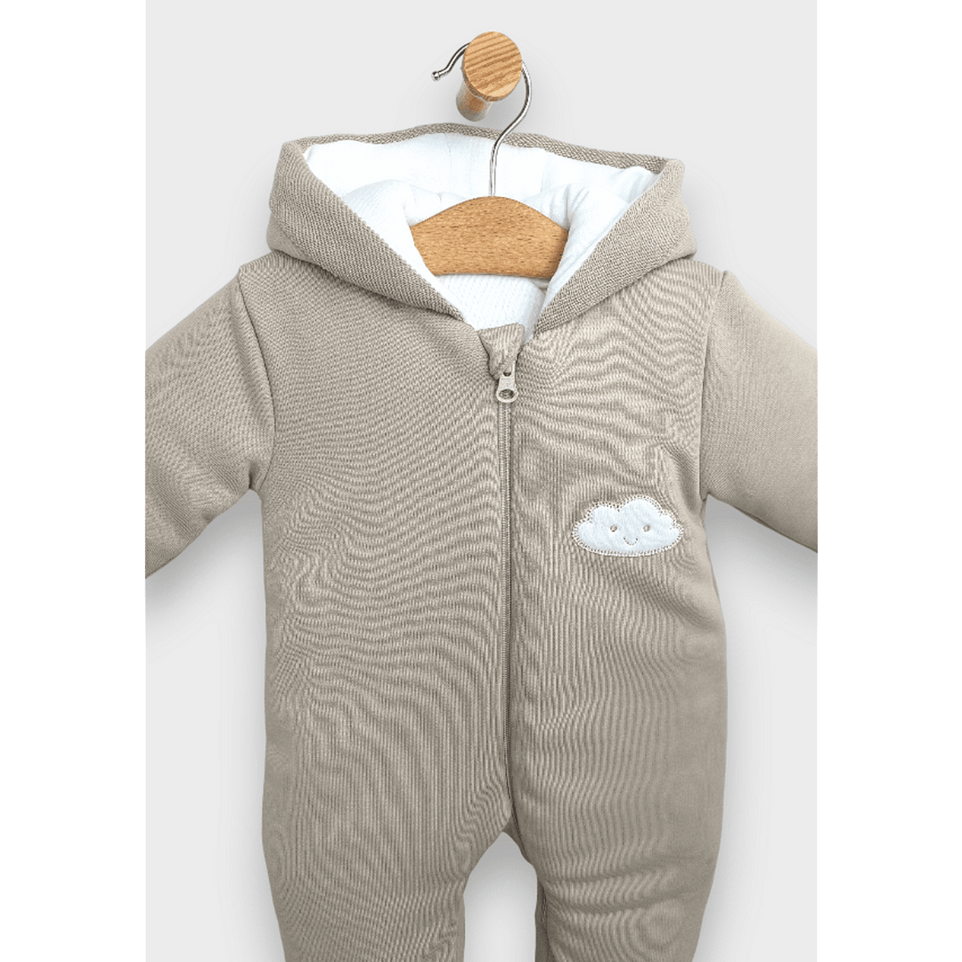 Rainy Бебешки ватиран гащеризон Облаче 56 - 80 см. бежов