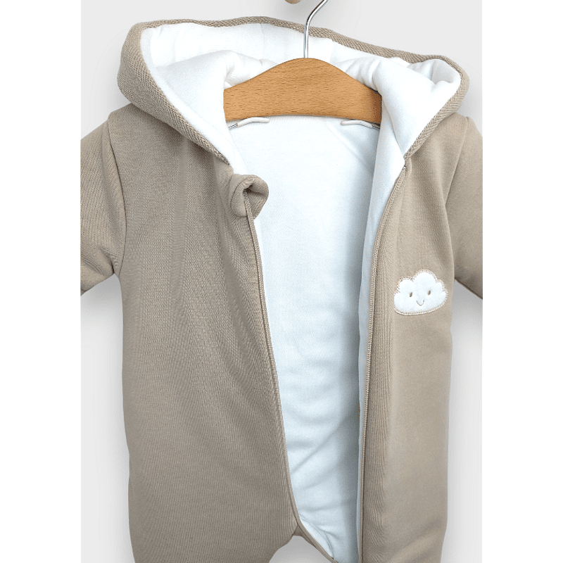 Rainy Бебешки ватиран гащеризон Облаче 56 - 80 см. бежов