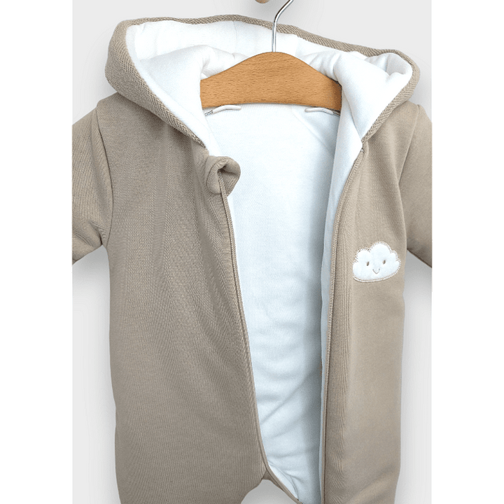 Rainy Бебешки ватиран гащеризон Облаче 56 - 80 см. бежов