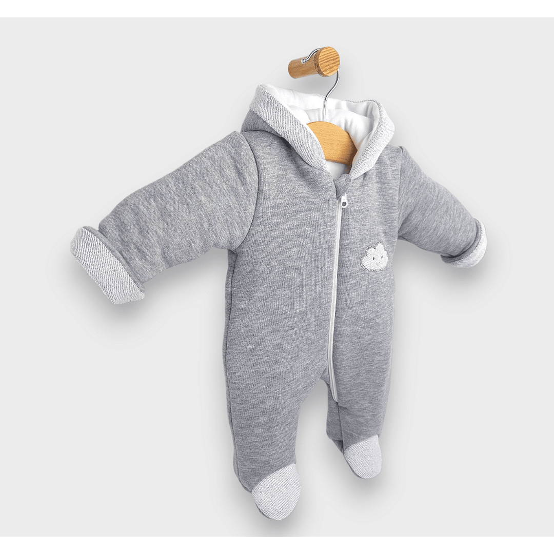 Rainy Бебешки ватиран гащеризон Облаче 56 - 80 см. сив