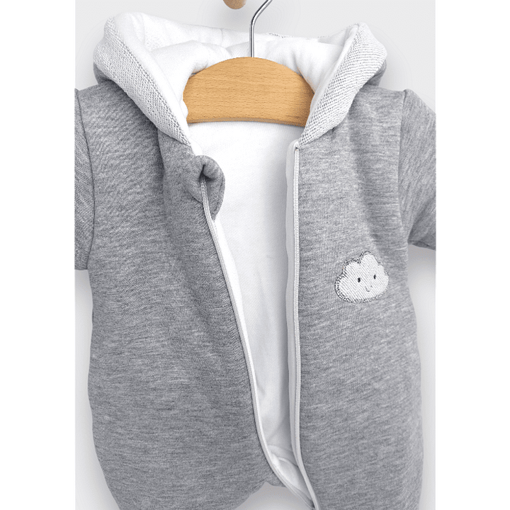 Rainy Бебешки ватиран гащеризон Облаче 56 - 80 см. сив