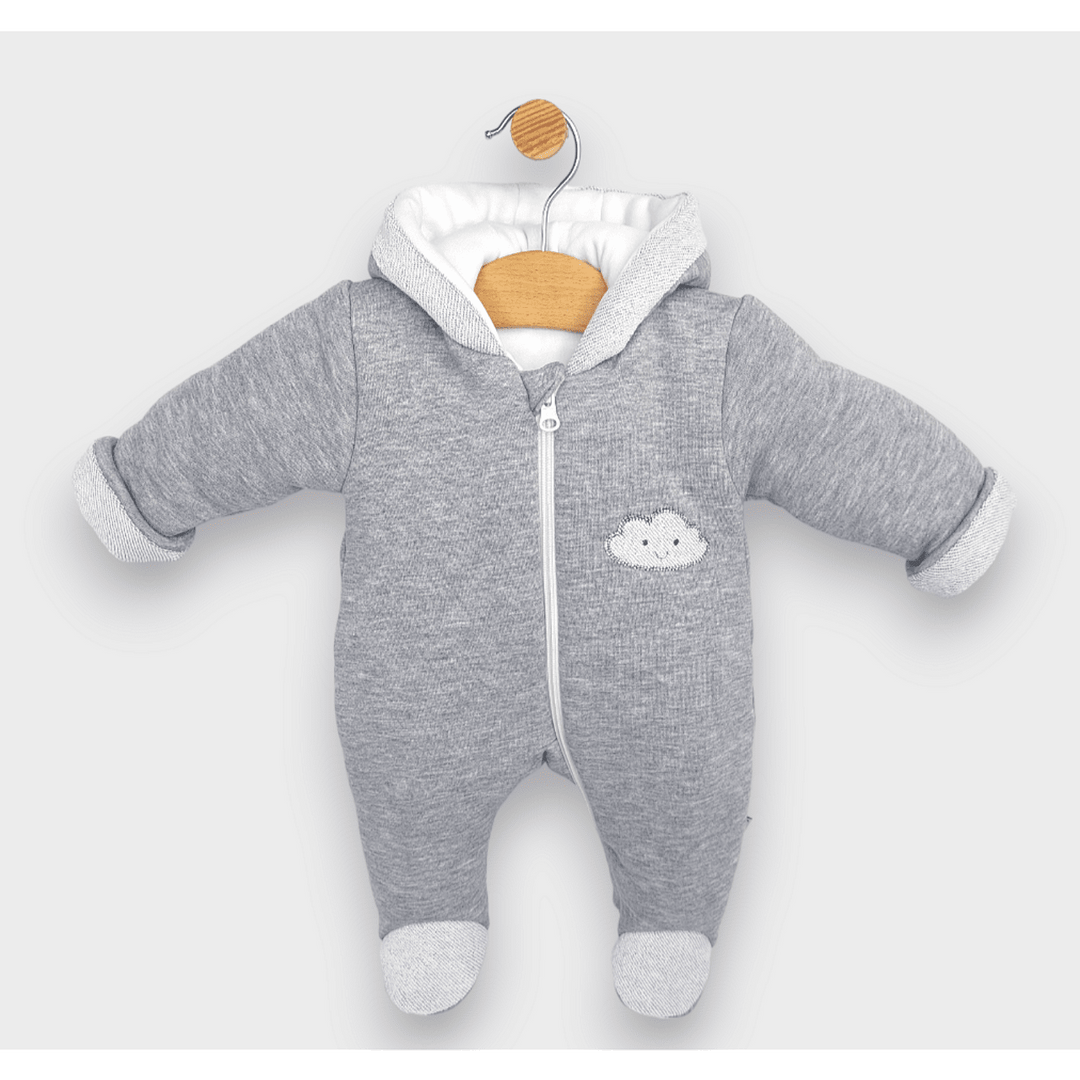 Rainy Бебешки ватиран гащеризон Облаче 56 - 80 см. сив