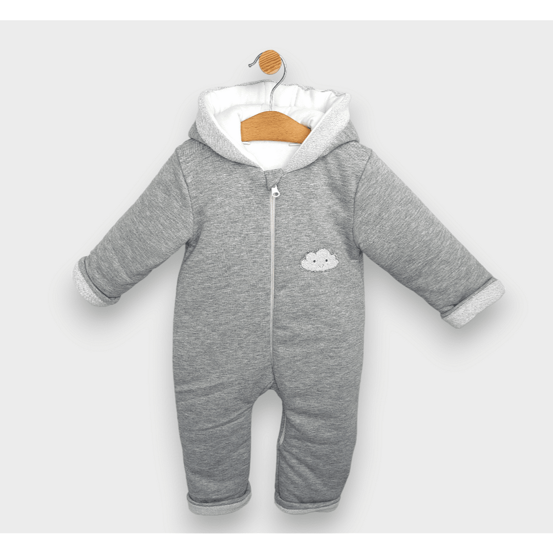 Rainy Бебешки ватиран гащеризон Облаче 56 - 80 см. сив