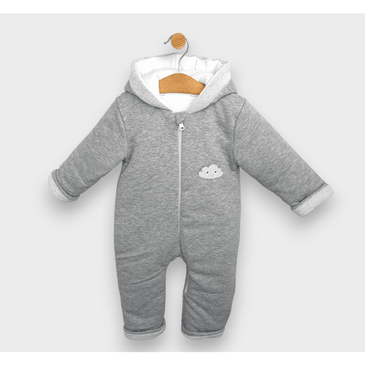 Rainy Бебешки ватиран гащеризон Облаче 56 - 80 см. сив