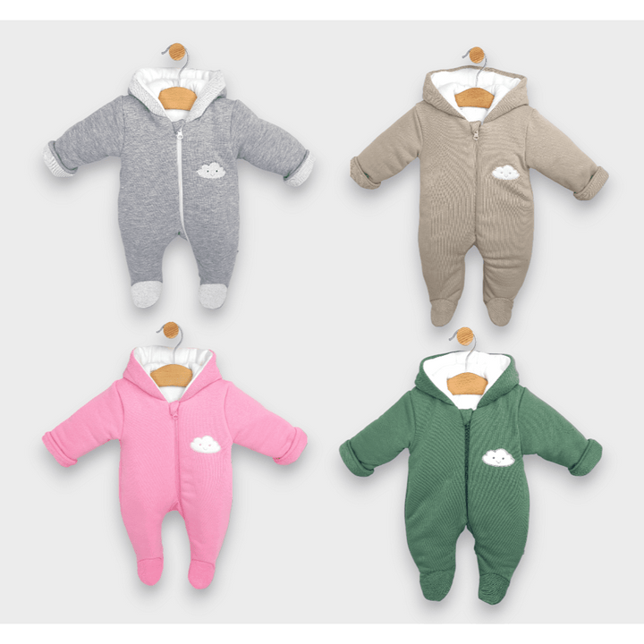 Rainy Бебешки ватиран гащеризон Облаче 56 - 80 см. сив