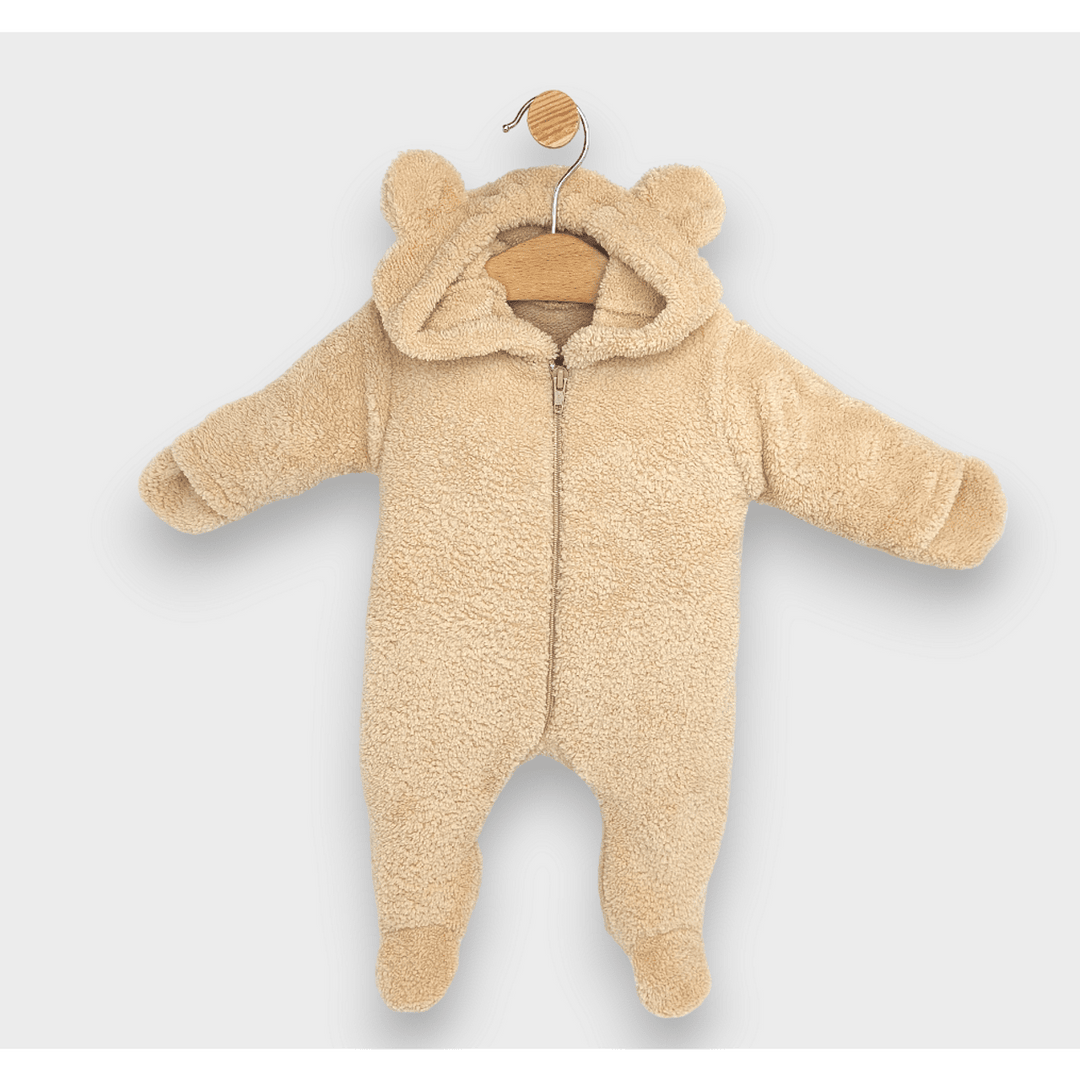 Rainy Бебешки зимен гащеризон Мече 48-80см бежов