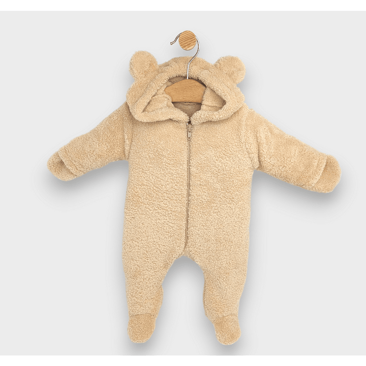 Rainy Бебешки зимен гащеризон Мече 48-80см бежов