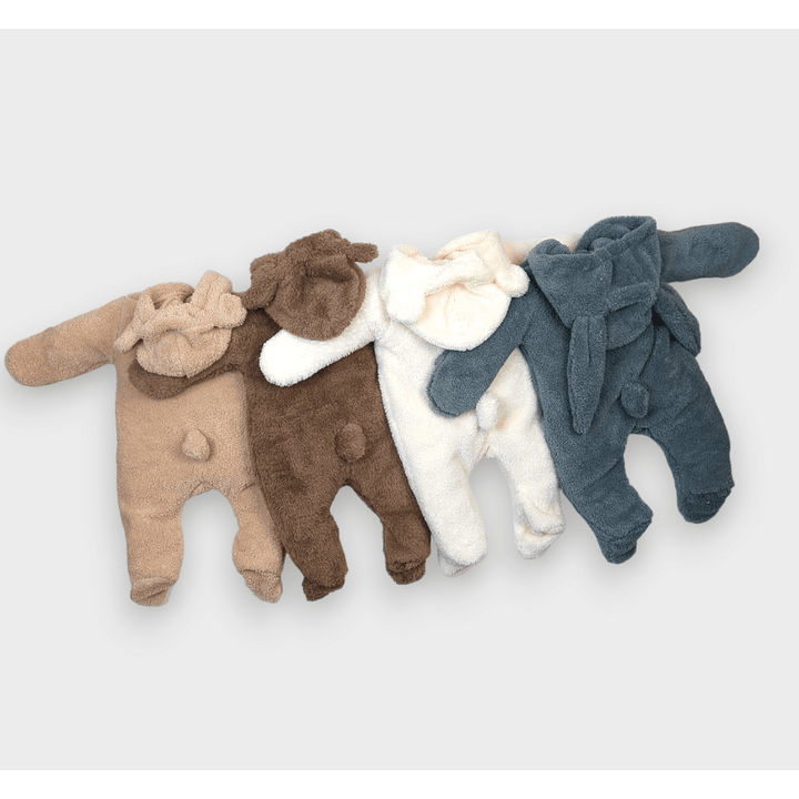 Rainy Бебешки зимен гащеризон Мече 48-80см бежов