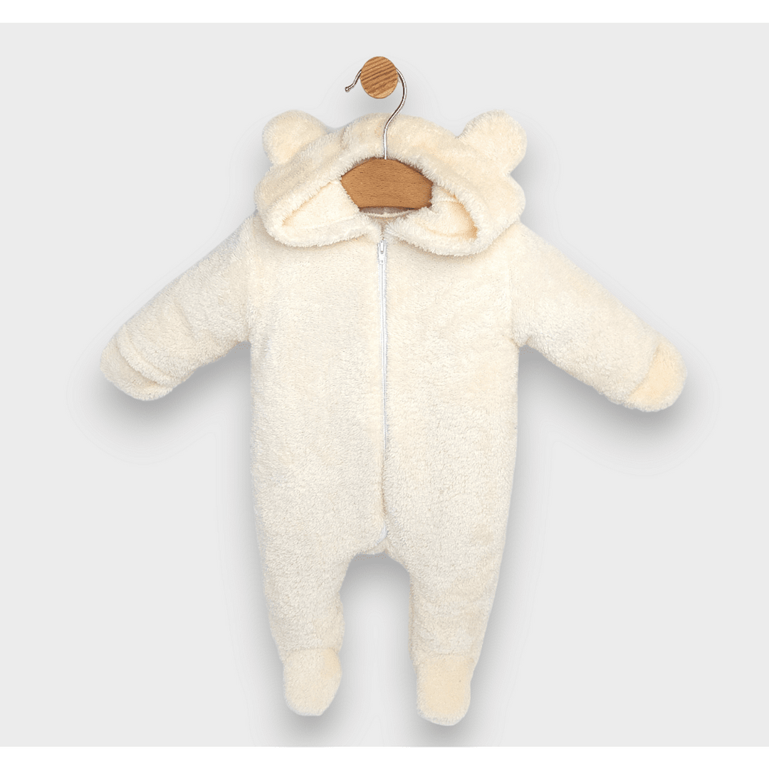 Rainy Бебешки зимен гащеризон Мече 48-80см екрю