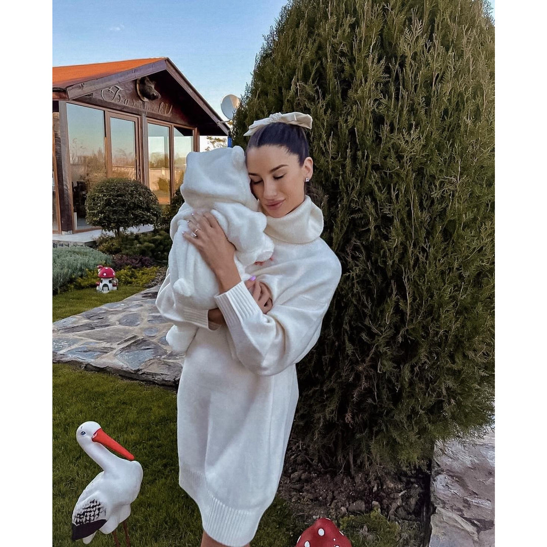 Rainy Бебешки зимен гащеризон Мече 48-80см екрю