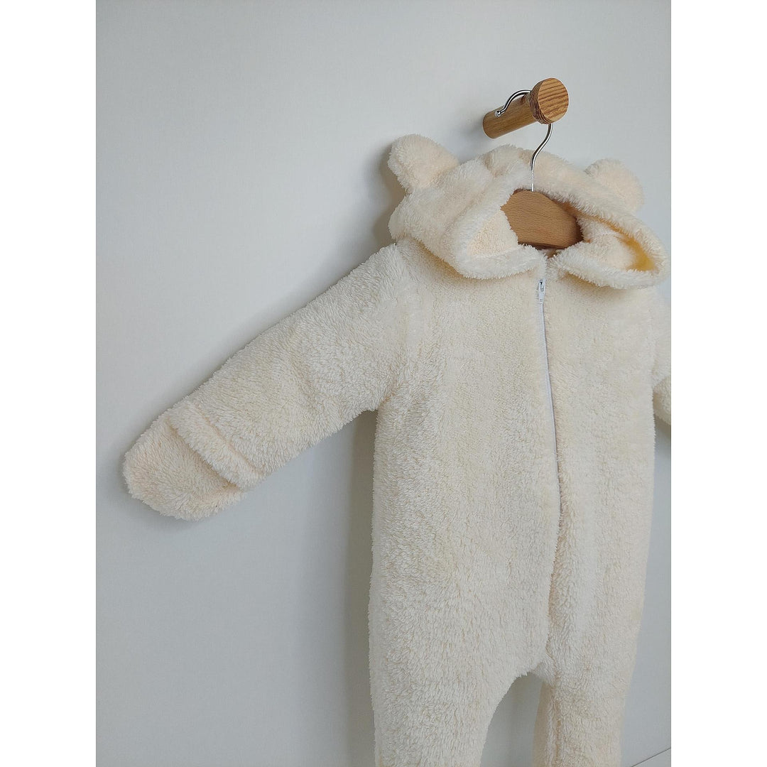 Rainy Бебешки зимен гащеризон Мече 48-80см екрю