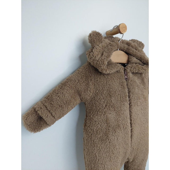 Rainy Бебешки зимен гащеризон Мече 48-80см кафяв