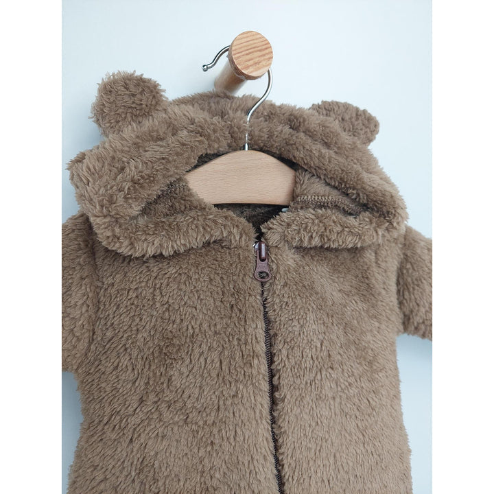 Rainy Бебешки зимен гащеризон Мече 48-80см кафяв