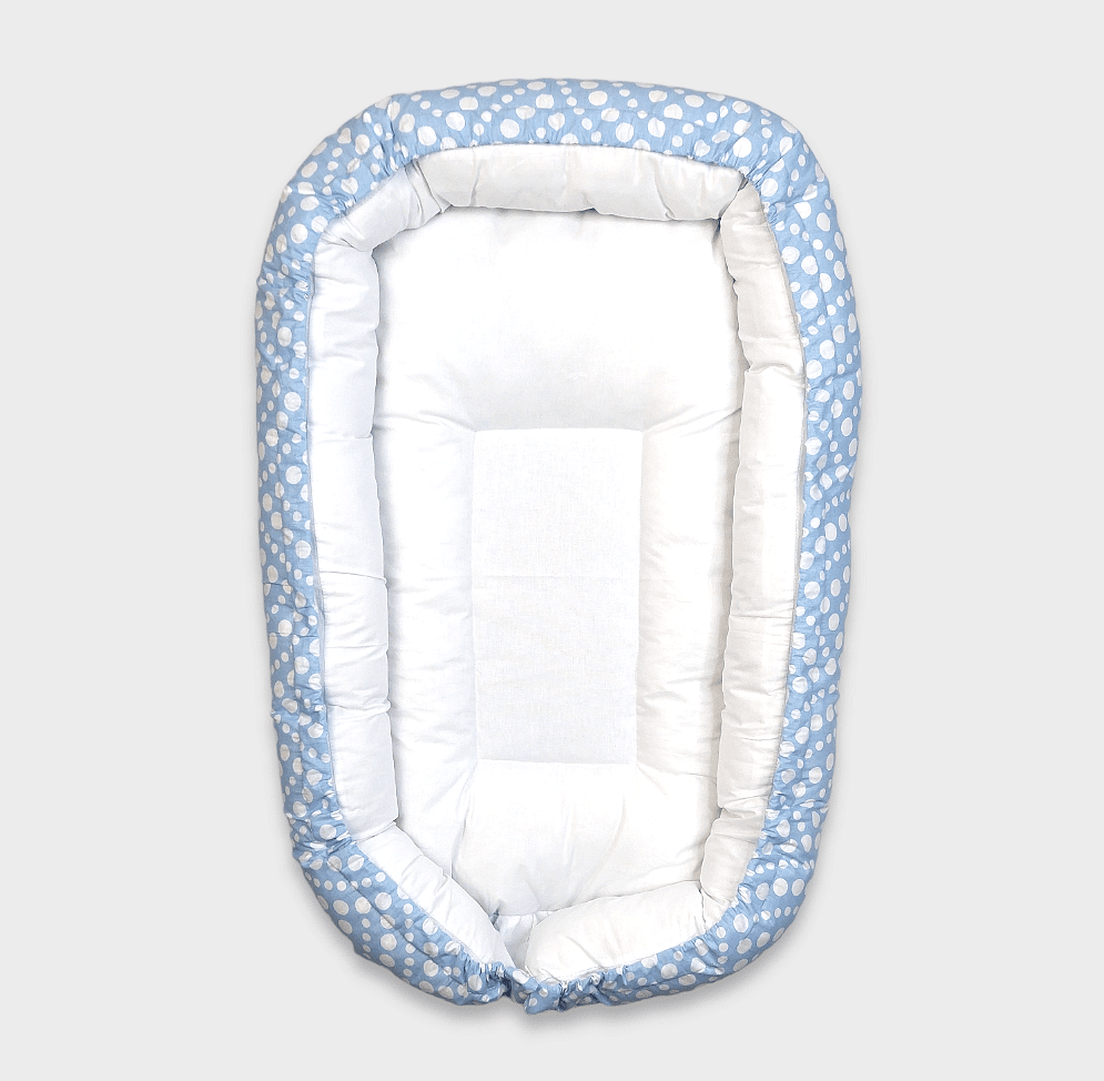 Rainy Бебешко антирефлуксно гнездо за новородено Лукс Бели точки