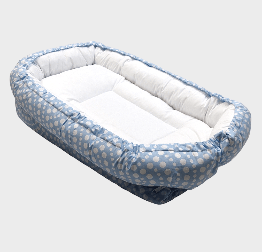 Rainy Бебешко антирефлуксно гнездо за новородено Лукс Бели точки