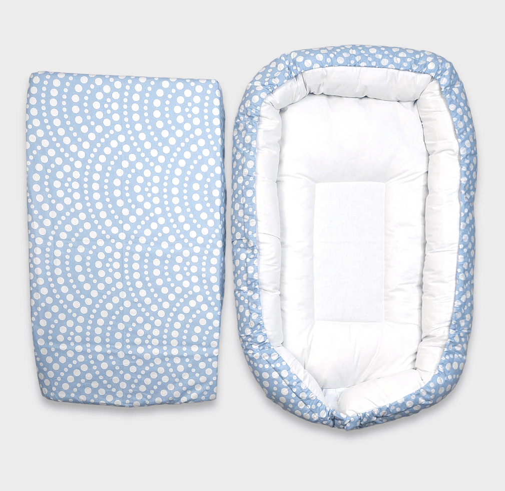 Rainy Бебешко антирефлуксно гнездо за новородено Лукс Бели точки