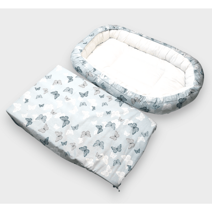 Rainy Бебешко антирефлуксно гнездо за новородено Лукс Пеперудки мента