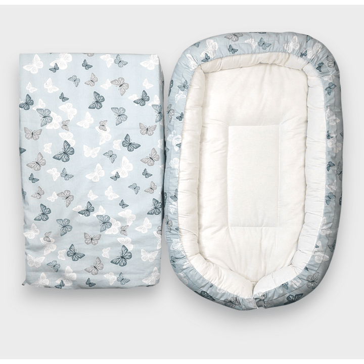 Rainy Бебешко антирефлуксно гнездо за новородено Лукс Пеперудки мента