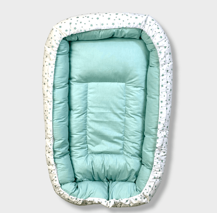 Rainy Бебешко антирефлуксно гнездо за новородено Лукс Мента звезди