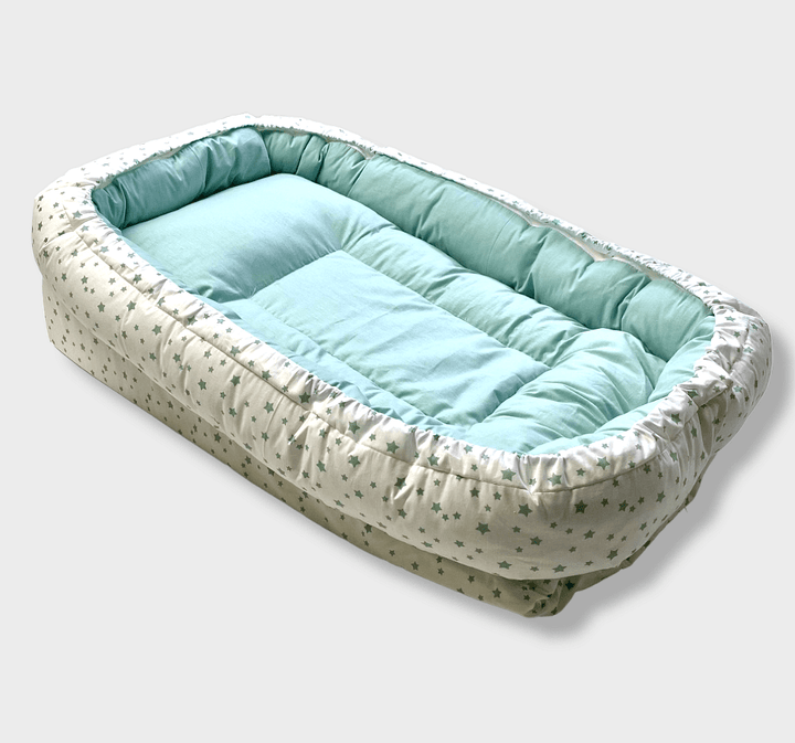 Rainy Бебешко антирефлуксно гнездо за новородено Лукс Мента звезди