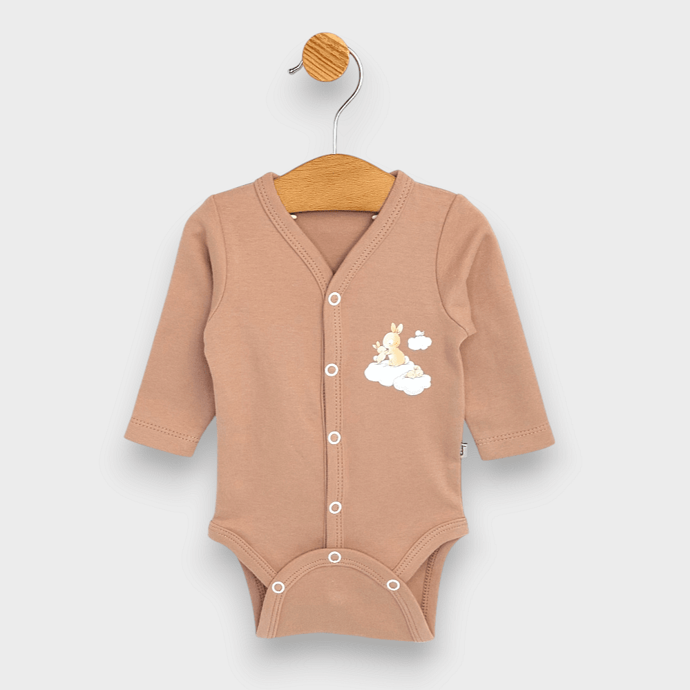 Rainy Бебешко боди Born 2025 с предно закопчаване 48-68 см.