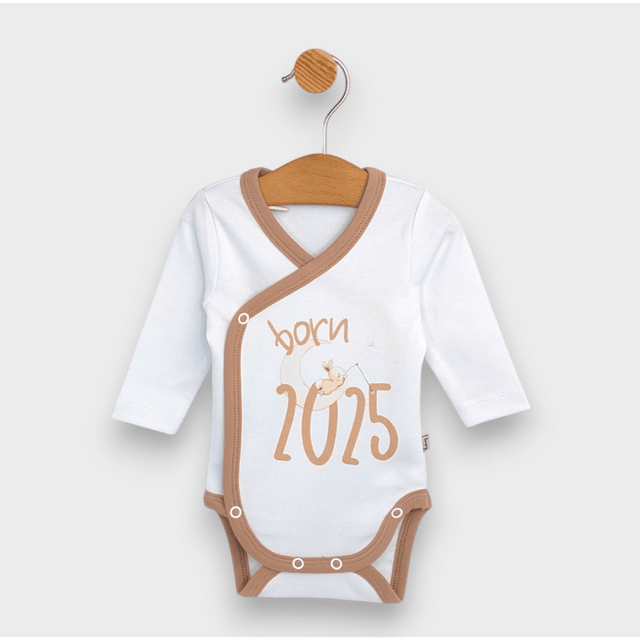 Rainy Бебешко боди Born 2025 със странично закопчаване 48-62 см.