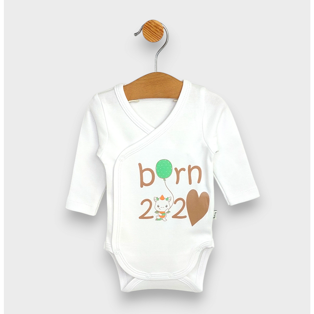 Rainy Бебешко боди Born със странично закопчаване 48-62 см.