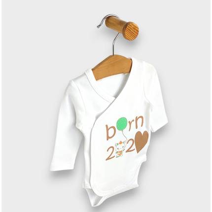 Rainy Бебешко боди Born със странично закопчаване 48-62 см.