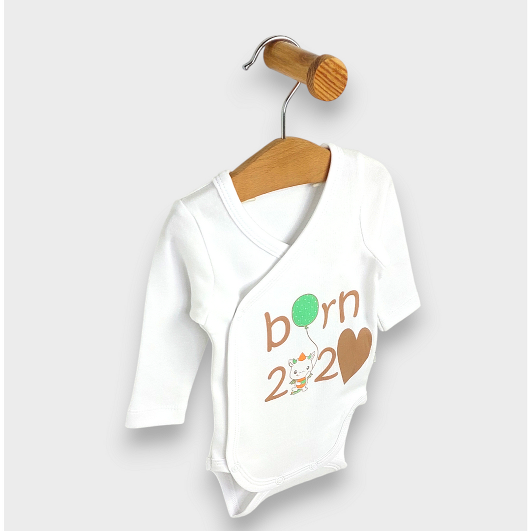 Rainy Бебешко боди Born със странично закопчаване 48-62 см.