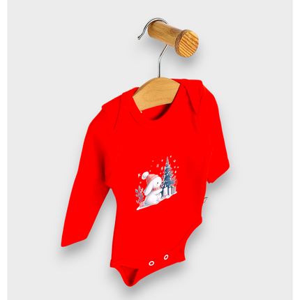 Rainy Бебешко боди Коледно зайче с дълъг ръкав 56-62 см.