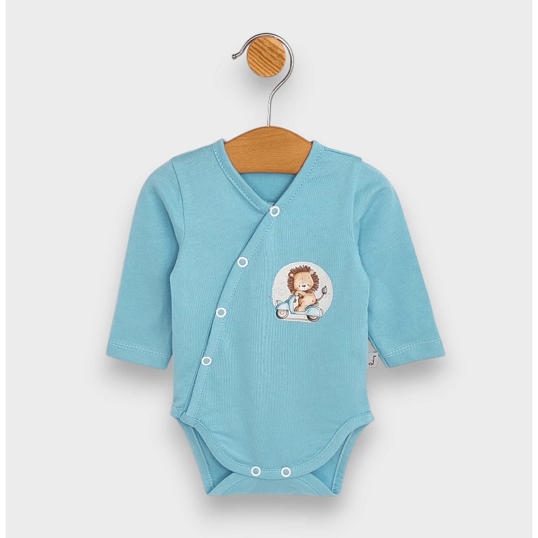 Rainy Бебешко боди Лъвче с мотор със странично закопчаване 48-74см.