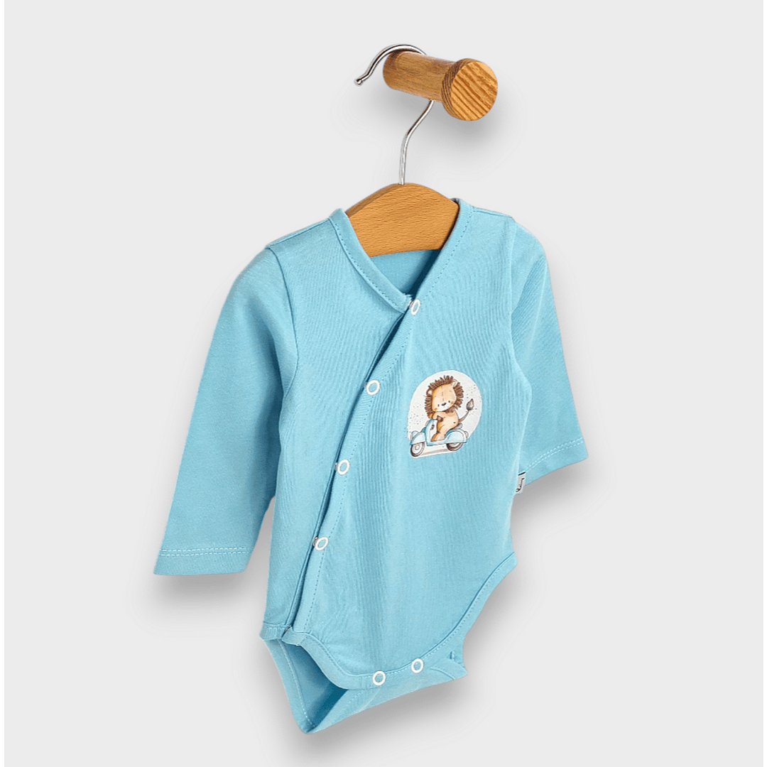 Rainy Бебешко боди Лъвче с мотор със странично закопчаване 48-74см.