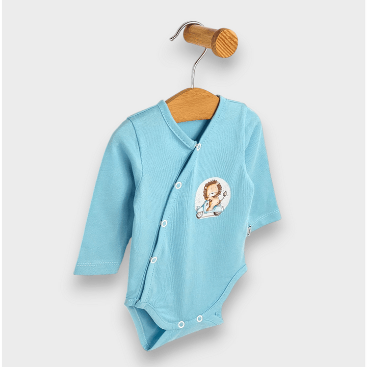 Rainy Бебешко боди Лъвче с мотор със странично закопчаване 48-74см.