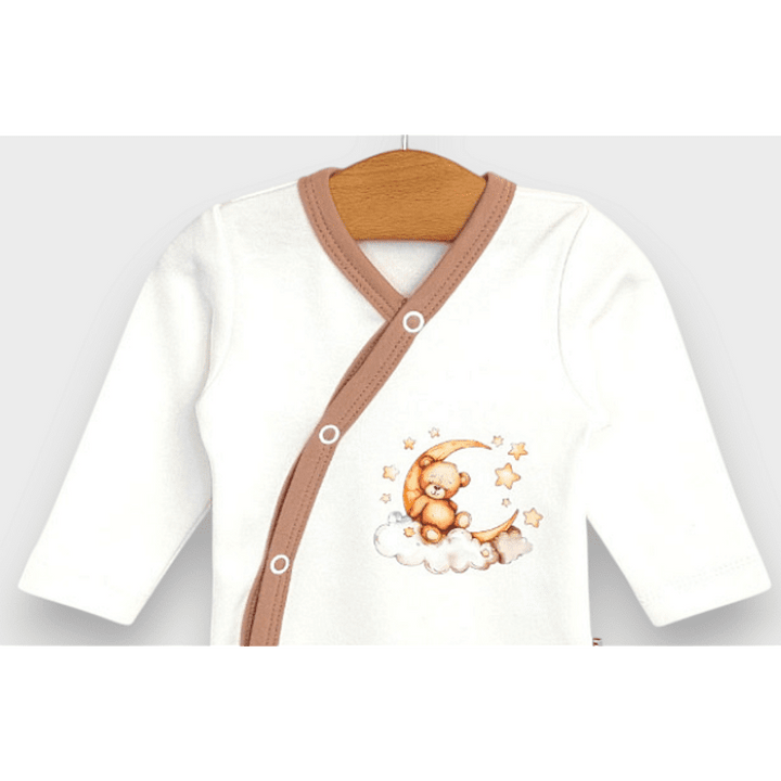 Rainy Бебешко боди Лунно мече бадем със странично закопчаване 56-68 см.