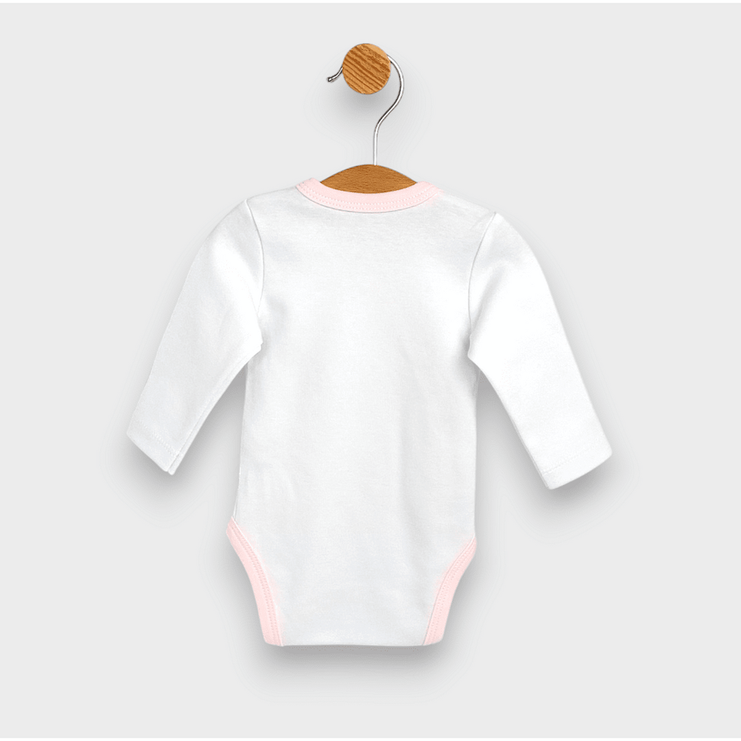 Rainy Бебешко боди Лунно мече розов със странично закопчаване 56-68 см.