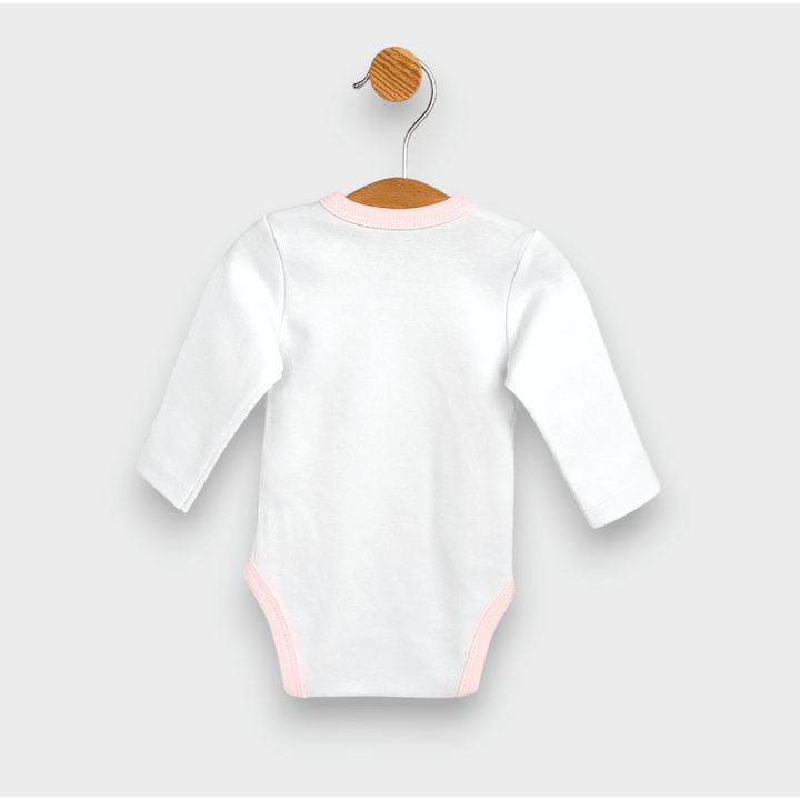 Rainy Бебешко боди Лунно мече розов със странично закопчаване 56-68 см.