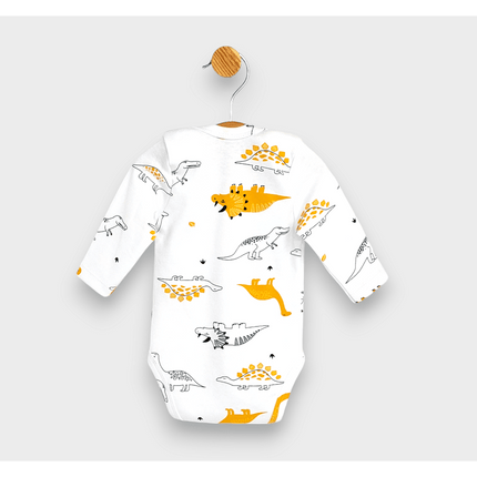 Rainy Бебешко боди Оранжеви динозаври 48 - 74см.