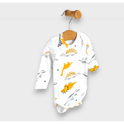 Rainy Бебешко боди Оранжеви динозаври 48 - 74см.