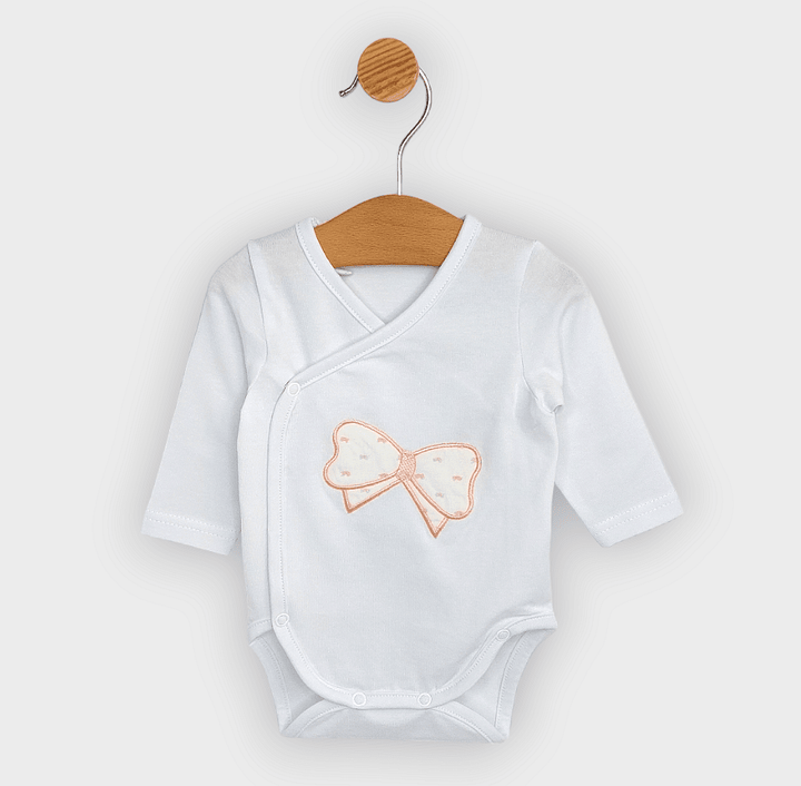 Rainy Бебешко боди Панделка със странично закопчаване 48-68 см. бял