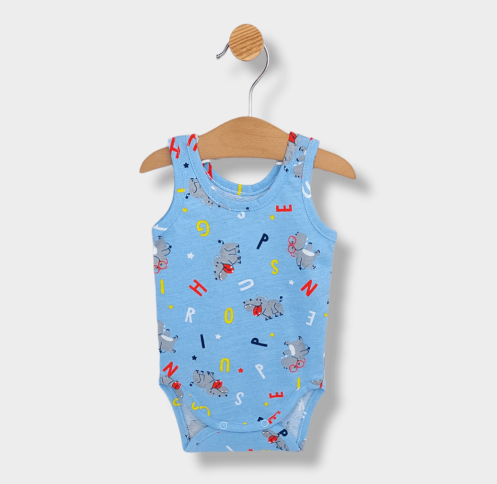 Rainy Бебешко боди потник Print blue 56-86 см.
